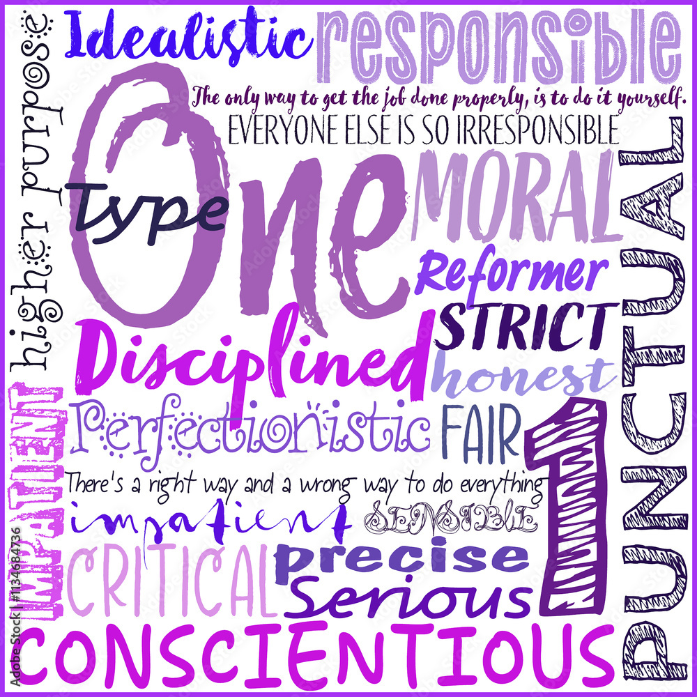 Enneagram Type 1 Reformer square, colored, type grahic