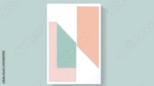 A playful and modern illustration featuring an abstract composition of geometric shapes and circles in soft pastel colors. The image showcases a minimalist design