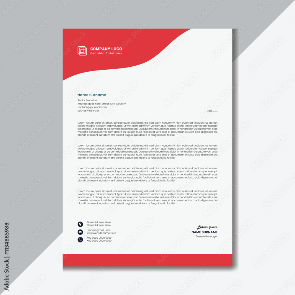 Official Minimal Creative Abstract Style Business Corporate Letterhead Design Template Official Minimal Creative Abstract Style Business Corporate Letterhead Design Template