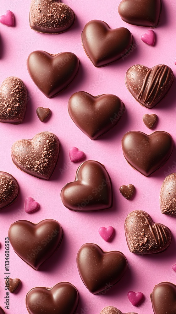 chocolate sweets in shape of hearts chocolate sweets in shape of hearts