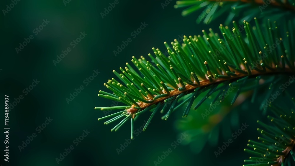 Close-up image of the needles of evergreen trees in a dark natural setting. Christmas tree. Close-up image of the needles of evergreen trees in a dark natural setting. Christmas tree.