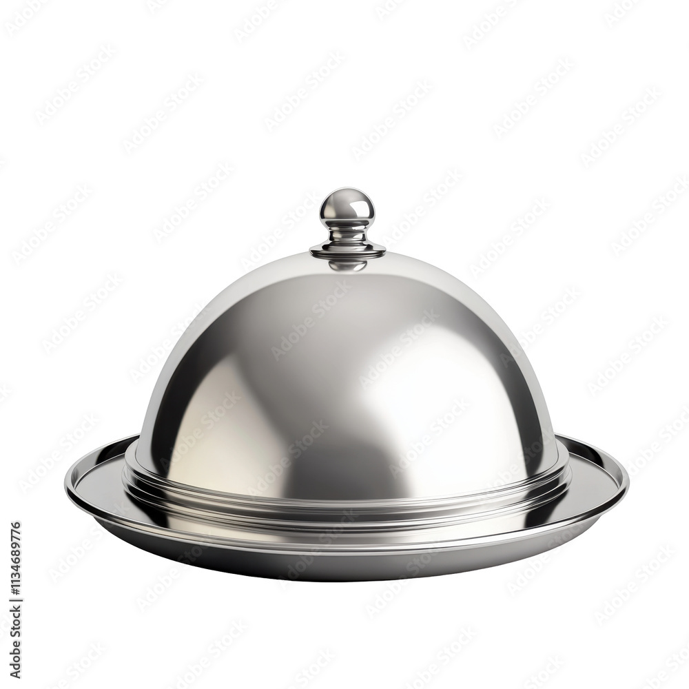 Silver Serving Dish Cover Isolated on PNG Transparent Background Silver Serving Dish Cover Isolated on PNG Transparent Background