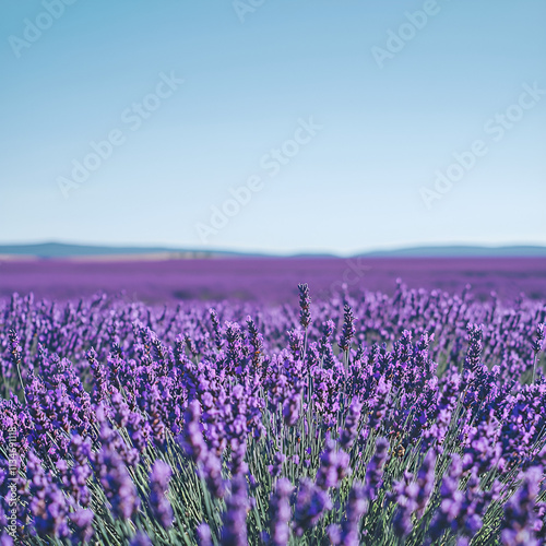 Lavender field bliss nature landscape clear sky serenity