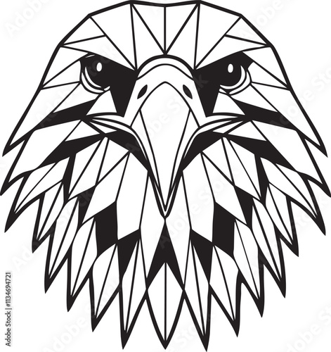 black eagle head vector drawing for web and mobile print,eagle vector drawing
