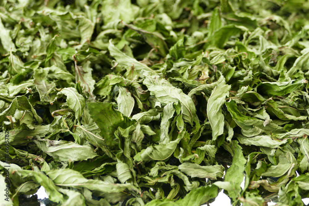 drying mint, drying homemade mint, close-up dried mints,