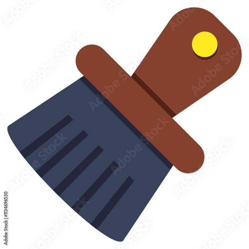 A flat design icon of shaving brush
