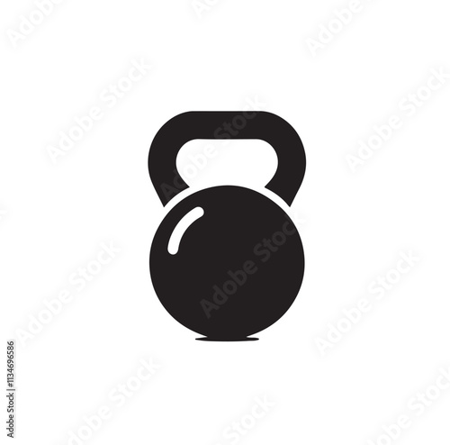 kettlebell silhouette vector illustration