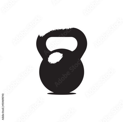 kettlebell silhouette vector illustration