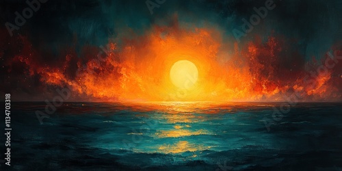 Guiding Star of Bethlehem, Comet of Epiphany, Spiritual Journey of Light in a Mystical Landscape