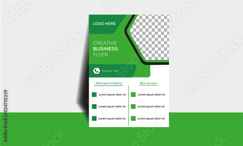 flyer template and layout design