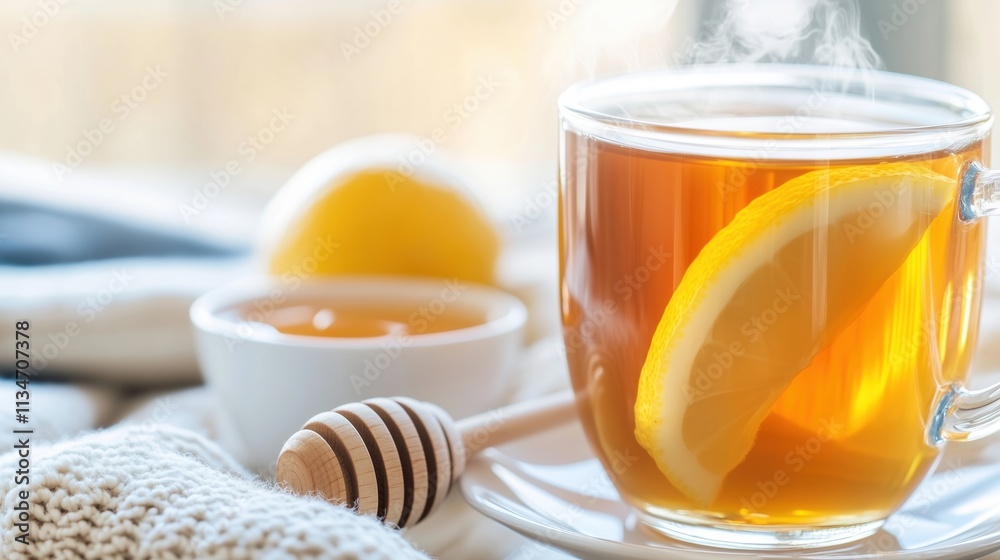 Warm Tea with Honey and Lemon Warm Tea with Honey and Lemon