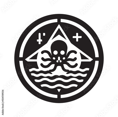 danger icon silhouette vector illustration