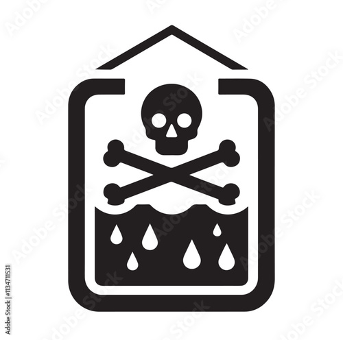 danger icon silhouette vector illustration