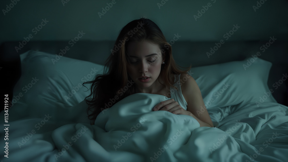 Sleepless Woman in a Solitary Room Sleepless Woman in a Solitary Room