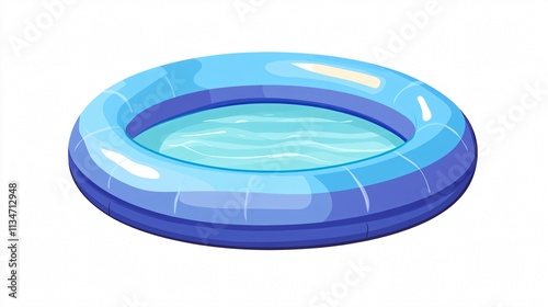 Inflatable Pool Vector Illustration for Summer Fun and Relaxation