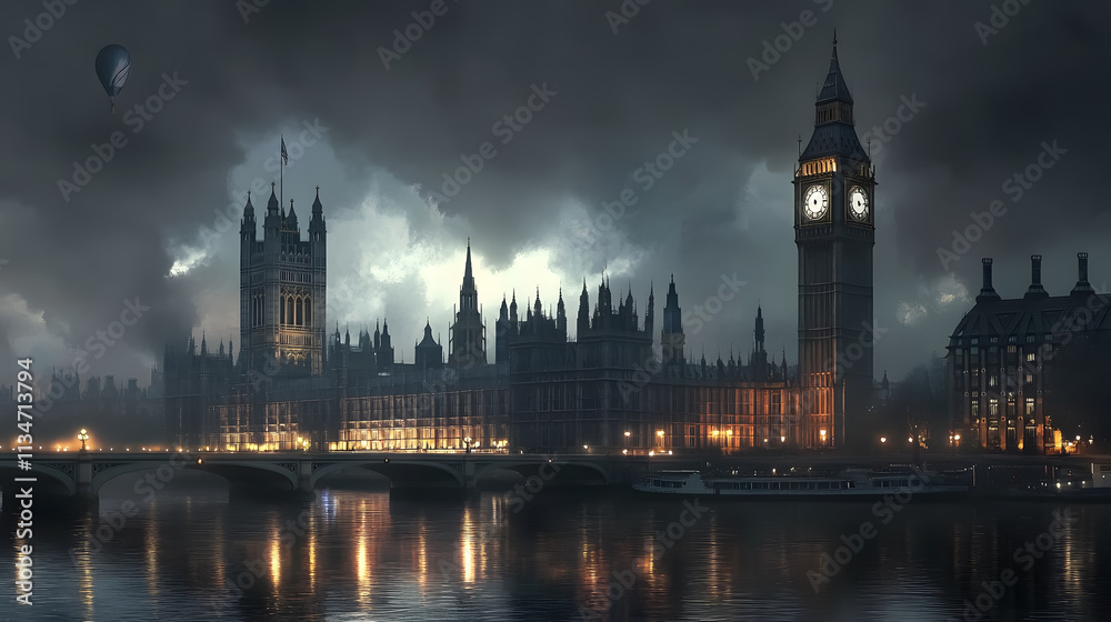 Big Ben and Westminster Abbey in London, icons of historical grandeur. Big Ben and Westminster Abbey in London, icons of historical grandeur.