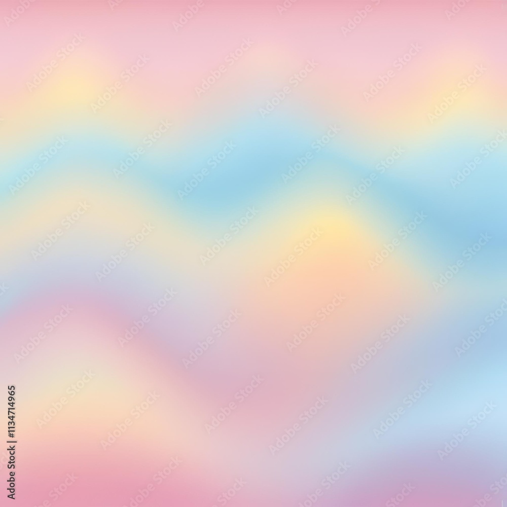 Obraz premium Soft Gradient Pattern in Light Blue, Pink, and Pastel Yellow with Blurred Effect