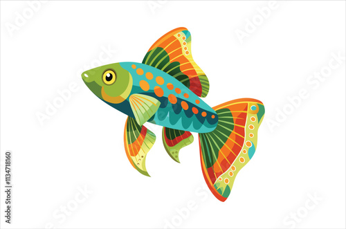 guppy vector,  icon vector illustration, guppy silhouette of a guppy isolated on a white background, eps, png, svg,  vector,