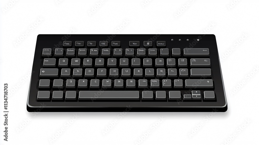 Simple Computer Keyboard Vector Illustration Simple Computer Keyboard Vector Illustration