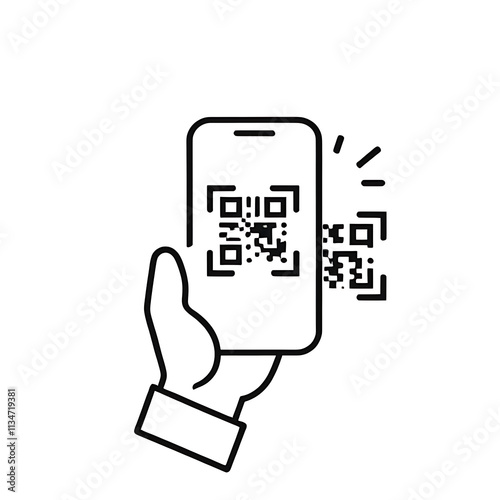 QR code, Black and White QR Code for Seamless Digital Scanning, scannable QR code, digital barcode,website link QR, quick response code, QR code technology, modern QR code design.