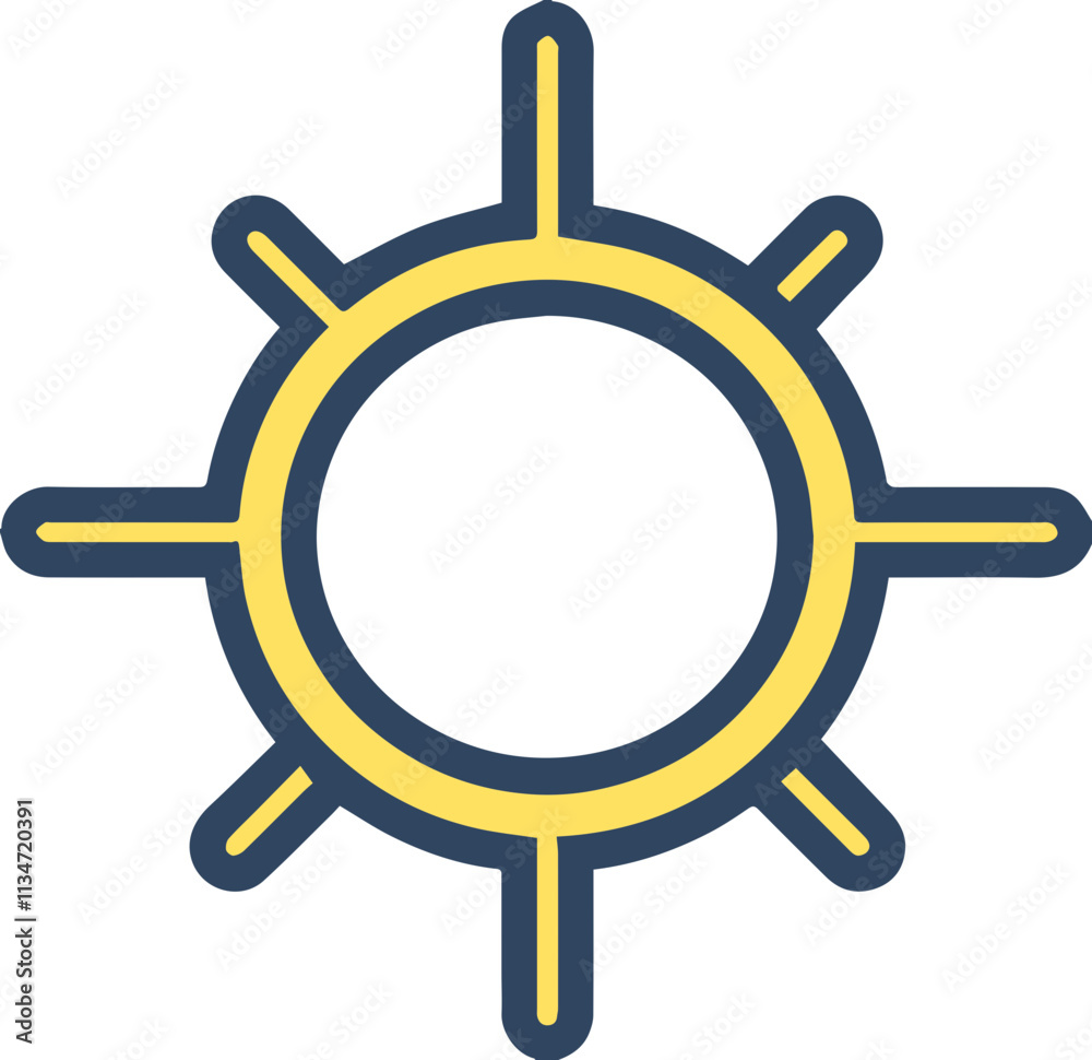 Bright icon illustration symbolizing sunlight and sun Bright icon illustration symbolizing sunlight and sun