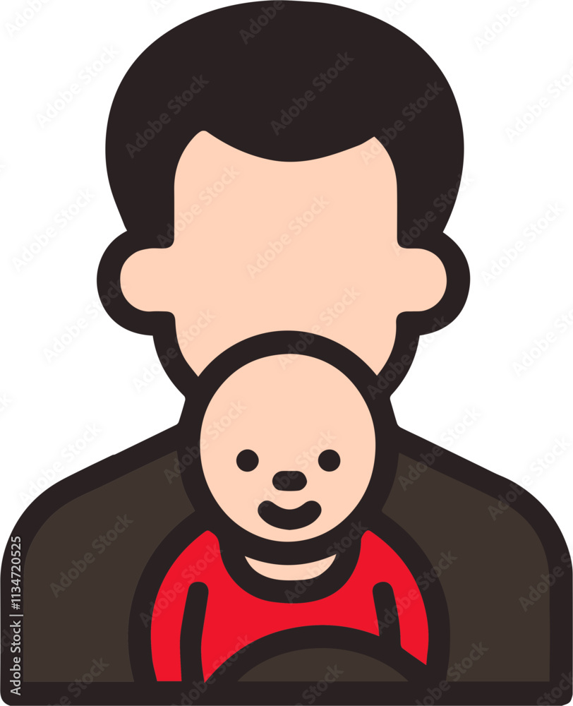 Simple character illustration depicting a man and a dog Simple character illustration depicting a man and a dog