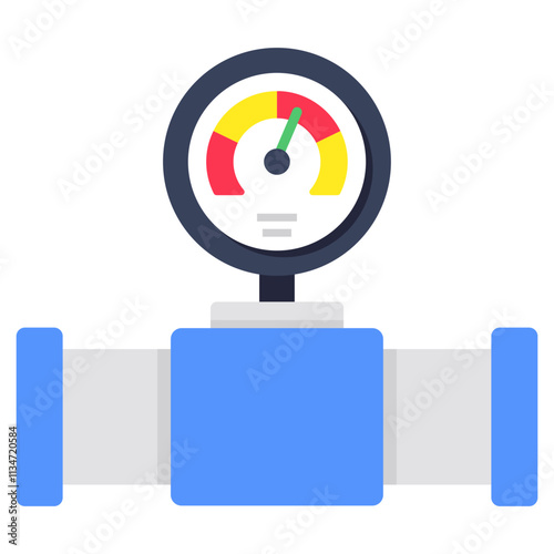 A flat design icon of pipeline