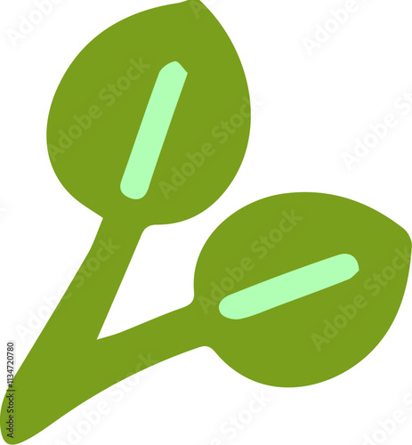 A simple icon symbolizing a green leaf