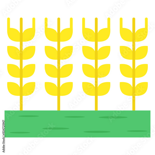 A colored design icon of crop
