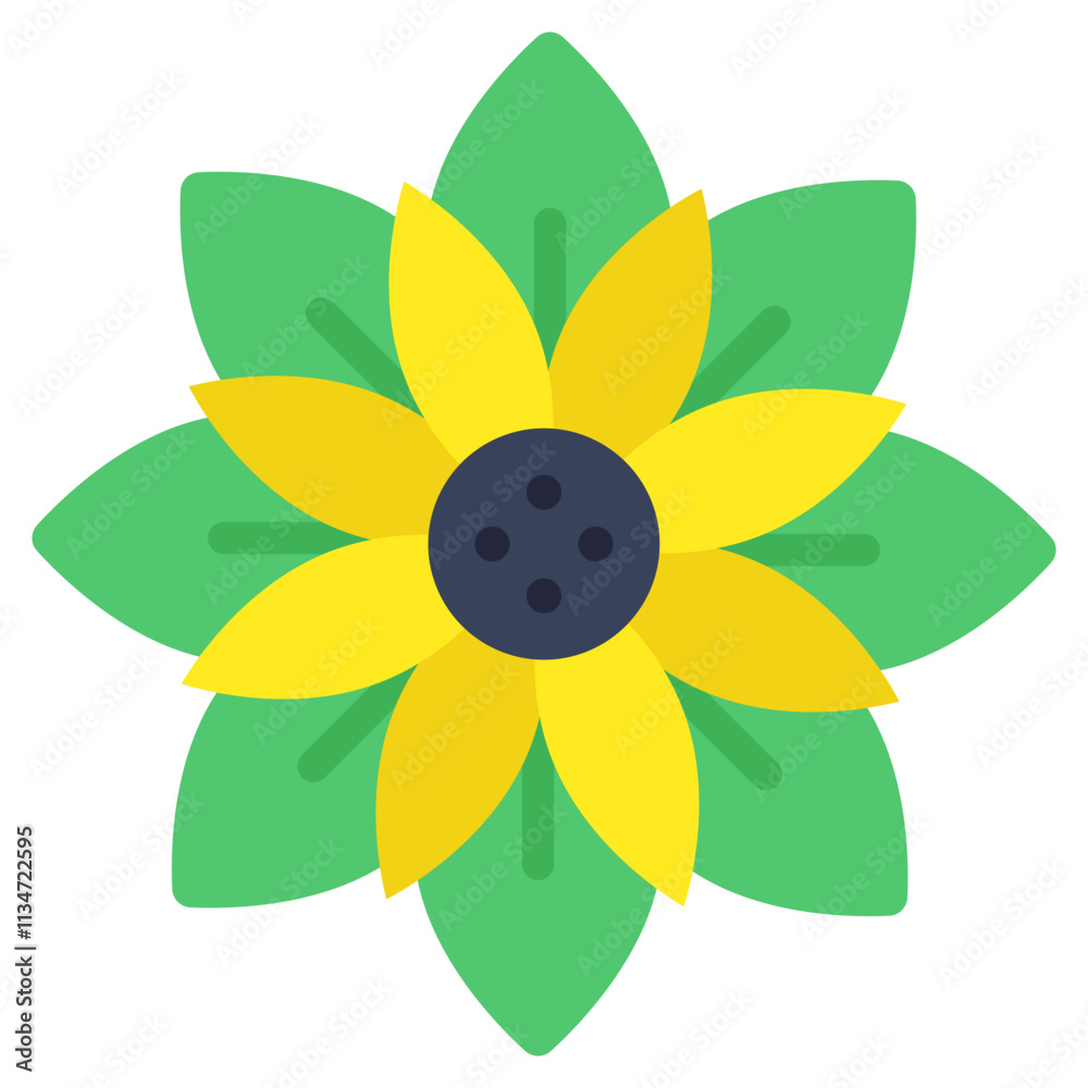 A beautiful design icon of flower A beautiful design icon of flower