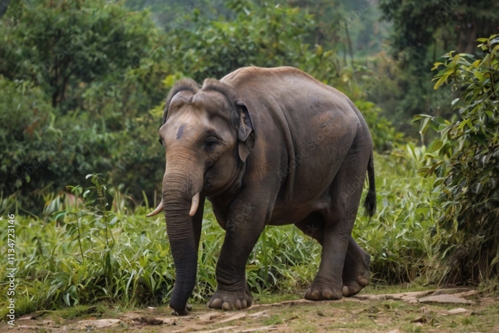 Obraz premium ELEPHANT,animal,big,big animal,wild,asia