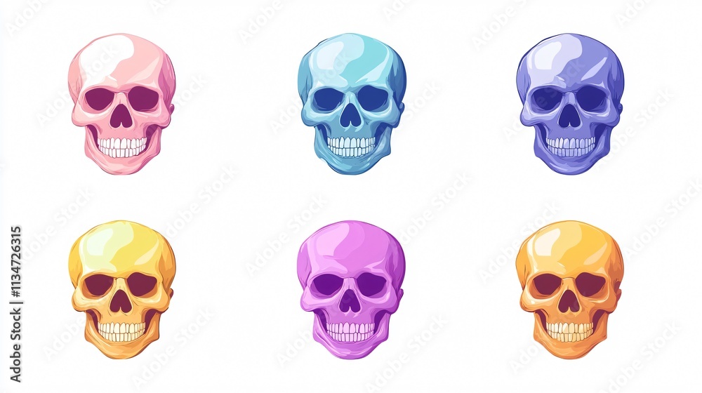 Elegant Skull Simple Icon Vector Isolated on Transparent Background Elegant Skull Simple Icon Vector Isolated on Transparent Background
