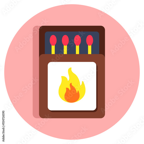 An icon design of matchbox