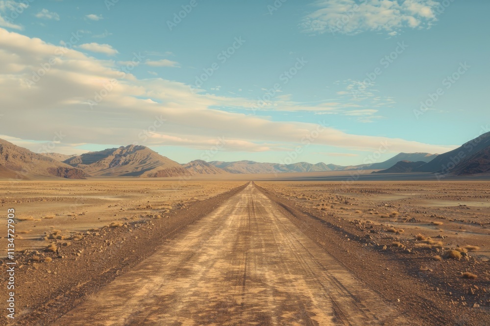 Detailed Image of Long Stretch of Unpaved Road in the Desert Travel and Exploration Detailed Image of Long Stretch of Unpaved Road in the Desert Travel and Exploration