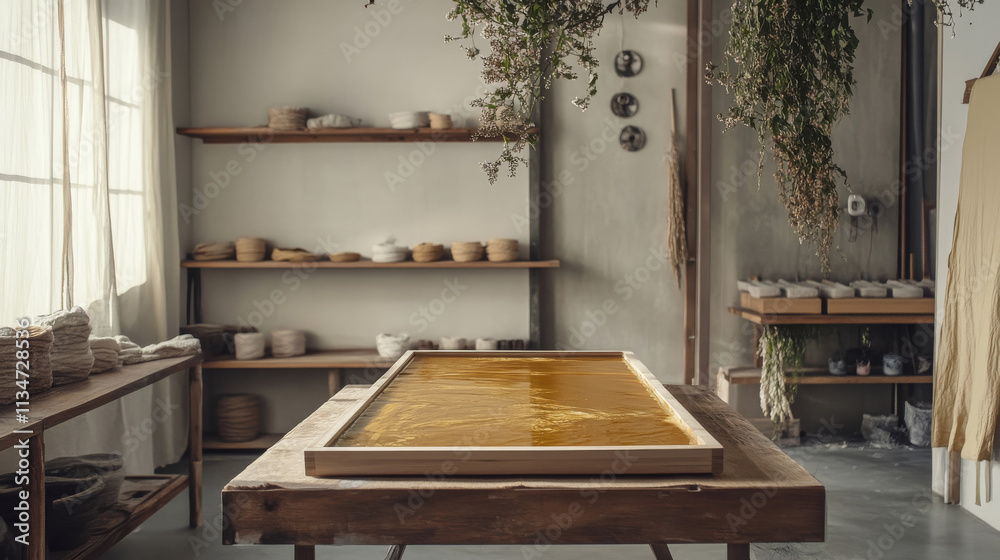 custom made wallpaper toronto digitalEco-Friendly Natural Dyeing Station with Golden Dye Bath