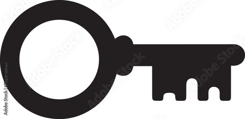 Key Vector black design trace on white background