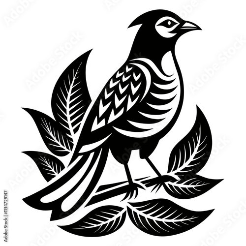 Rufous-Bellied Thrush silhouette