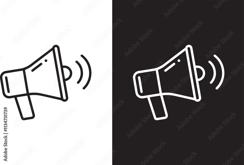 Megaphone Vector design trace on simple background Megaphone Vector design trace on simple background