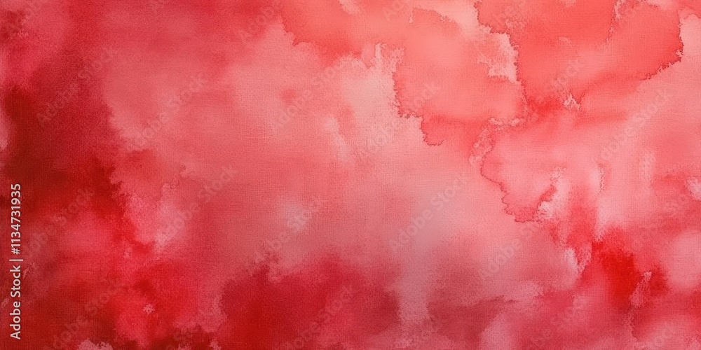 Obraz premium Soft Watercolor Background in Gentle Shades of Red and Pink, Ideal for Creative Projects and Artistic Designs in Various Styles