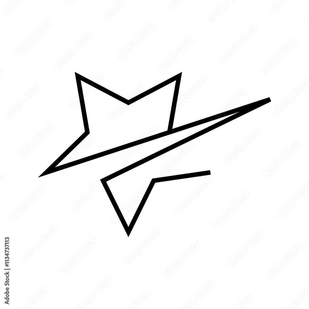 Stylized Minimalist Star Icon Design Stylized Minimalist Star Icon Design