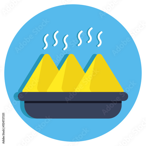 A beautiful design icon of samosa