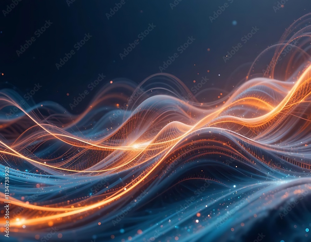 Abstract futuristic waves with clean glowing highlights Abstract futuristic waves with clean glowing highlights