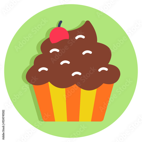 Creative design icon of cupcake