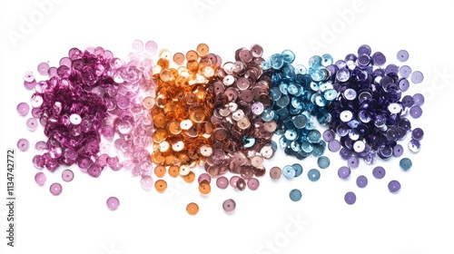 Multicolored Round Sequins for Crafts and Design