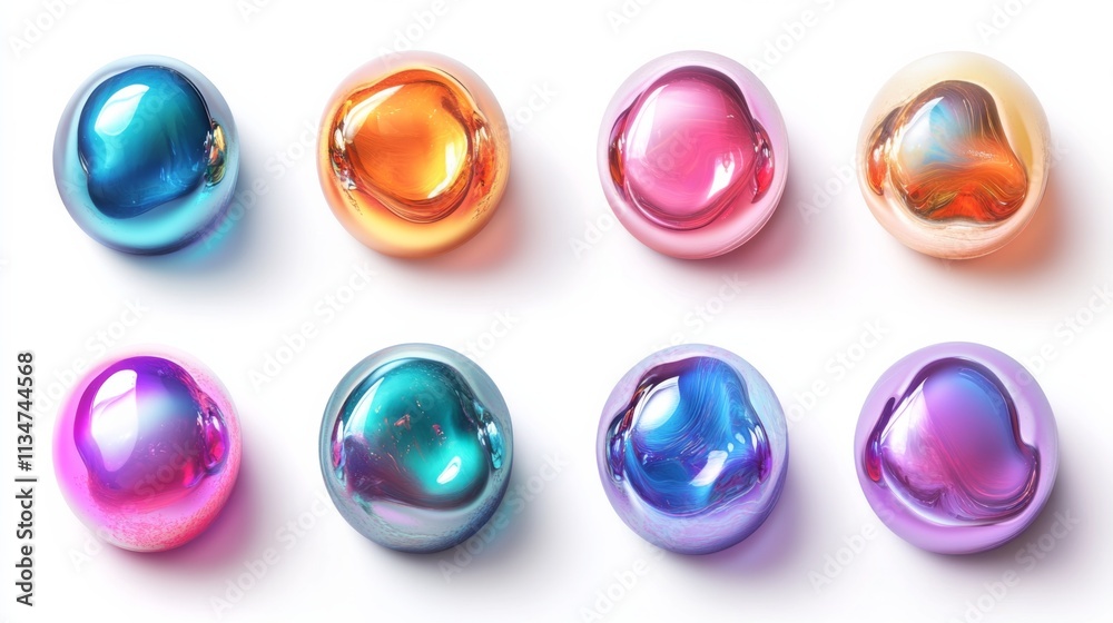 Abstract iridescent liquid shapes playful vibrant Abstract iridescent liquid shapes playful vibrant