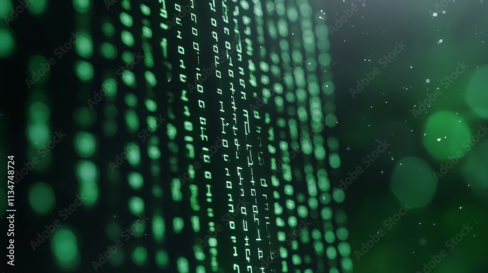 A digital display of green binary code on a dark background, evoking a tech-inspired atmosphere. A digital display of green binary code on a dark background, evoking a tech-inspired atmosphere.