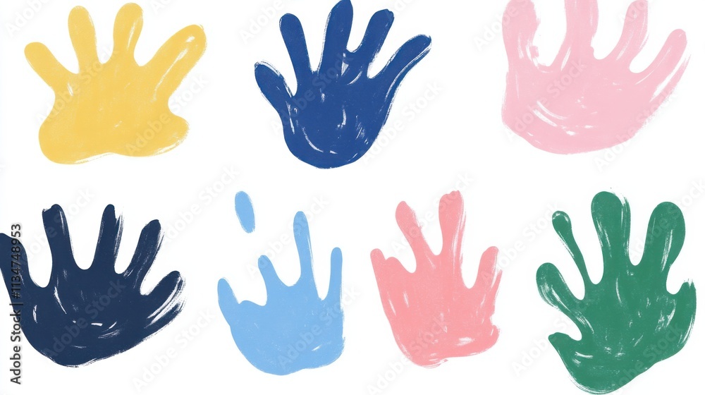 Fototapeta premium Colorful Handprints Art Print