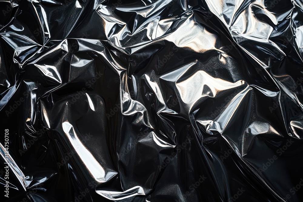 black plastic wrap texture high contrast photography glossy surface shadows reflection black plastic wrap texture high contrast photography glossy surface shadows reflection