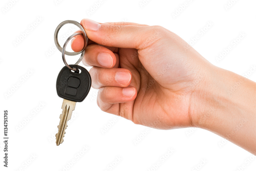 Hand Holds Key Isolated on PNG Transparent Background Hand Holds Key Isolated on PNG Transparent Background