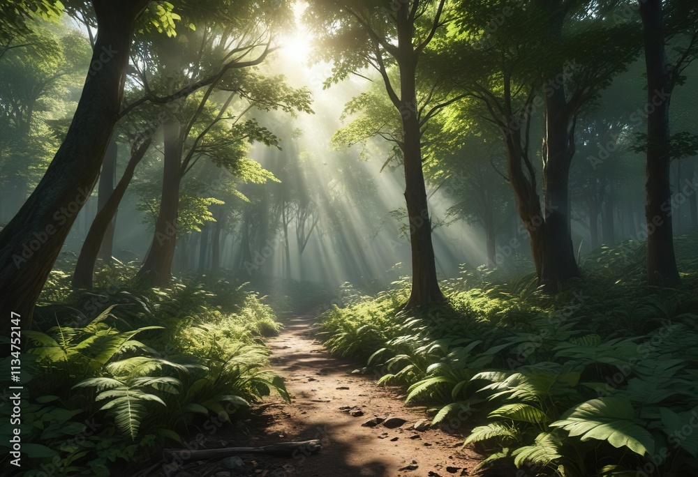 A canopy of dense foliage blocks out most of the sunlight, casting dappled shadows on the forest floor, leafy layer, forest atmosphere, forest canopy A canopy of dense foliage blocks out most of the sunlight, casting dappled shadows on the forest floor, leafy layer, forest atmosphere, forest canopy